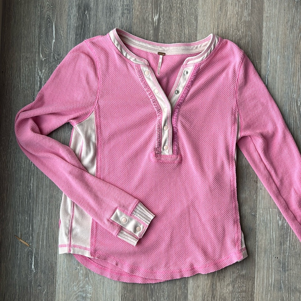 Free People pink henley